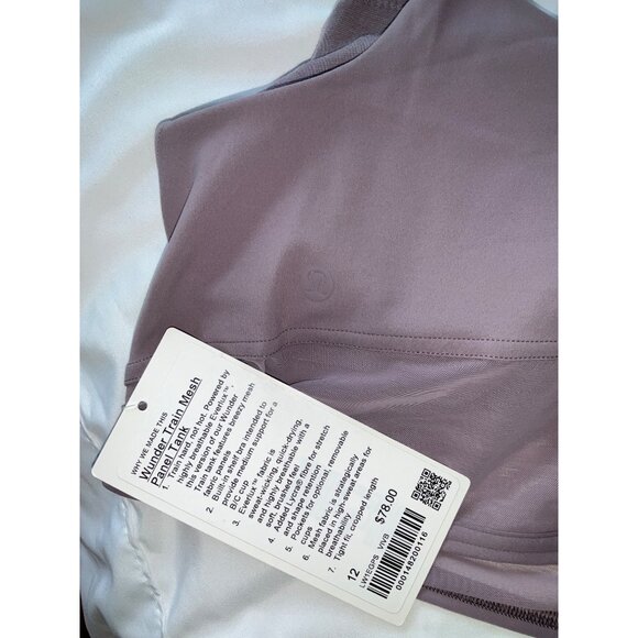 Lululemon Wunder Train Mesh Panel Tank Top Violet Verbena size 12 - Picture 4 of 5